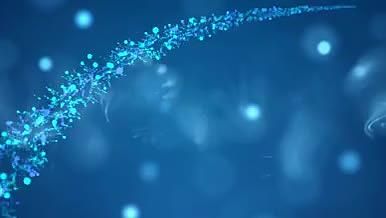 蓝色粒子光晕线条组合变换展示AE模板视频的预览图